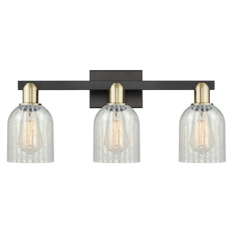 Innovations Lighting 716-3W-11-24 Caledonia Vanity Caledonia 3 Light - Black Antique Brass / Mouchette