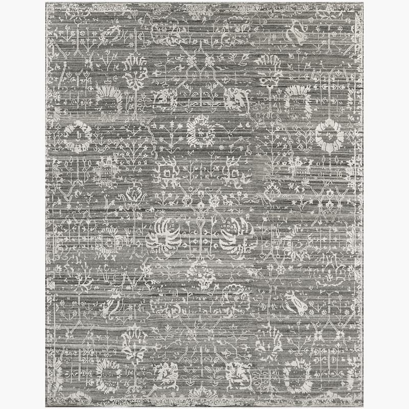 Ben Soleimani Abra New Zealand Wool and Viscose Hand-Knotted Rug - 6' x 9' - Platinum