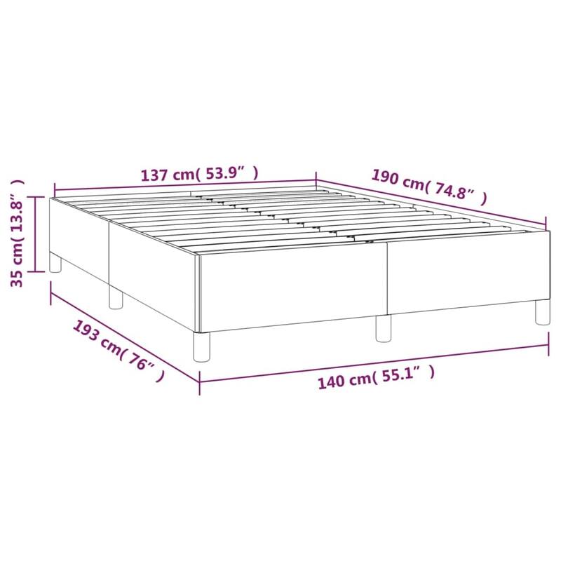 vidaXL Bed Frame, Faux Leather, No Mattress