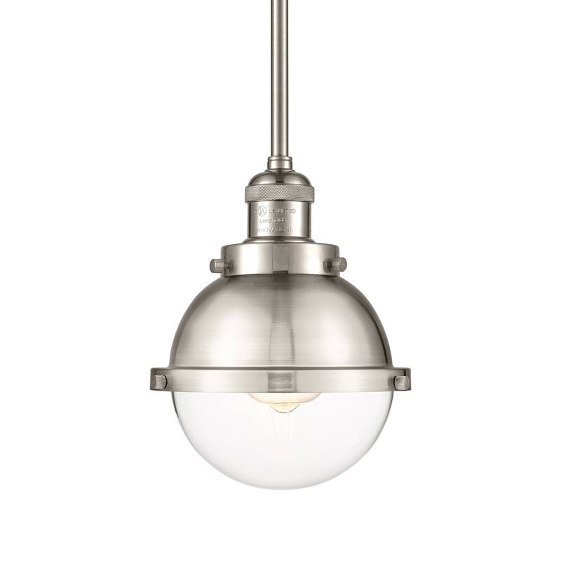 Innovations Lighting 201S-10-7 Hampden Pendant Hampden 7" Wide Mini - Brushed Satin Nickel / Clear