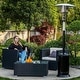 preview thumbnail 3 of 14, Outdoor Patio Propane Heater with Portable Wheels 47,000 BTU 88 inch Standing Gas Outside Heater Black