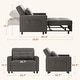 preview thumbnail 61 of 64, 3-in-1 Adjustable Sleeper Sofa Bed, Pull Out Chair Sofa, Convertible Folding Bed for Living Room