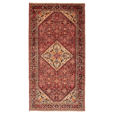 ECARPETGALLERY Hand-knotted Andelz Red Wool Rug - 5' 4" x 10' 7"
