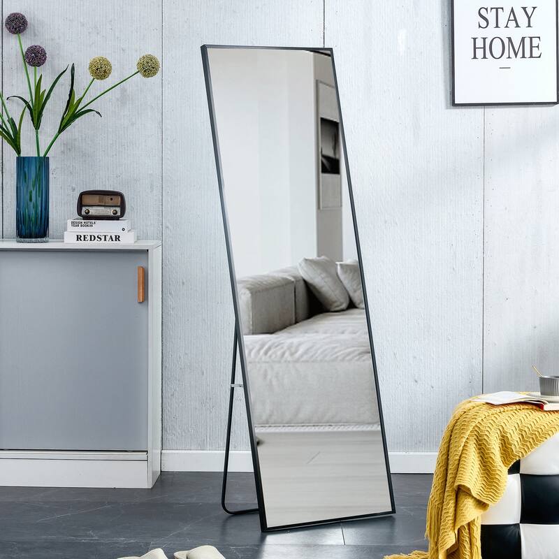 Aluminum Alloy Metal Frame Wall Mounted Full Body Mirror
