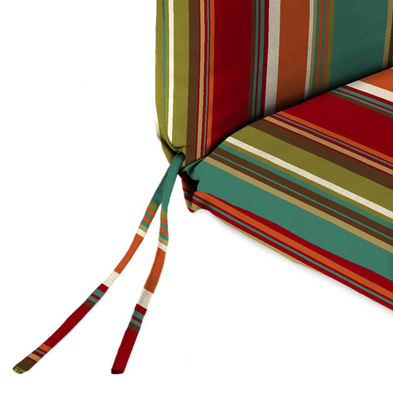 22" x 44" Outdoor Chair Cushion with Ties and Loop - 44'' L x 22'' W x 4'' H