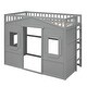 preview thumbnail 12 of 10, Twin Size House Loft Bed With Ladder