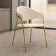 preview thumbnail 33 of 61, Set of 2 Bella Modern Leather or Velvet Upholstered Dining Chair with Gold Stainless Steel Legs for Home Office Kitchen
