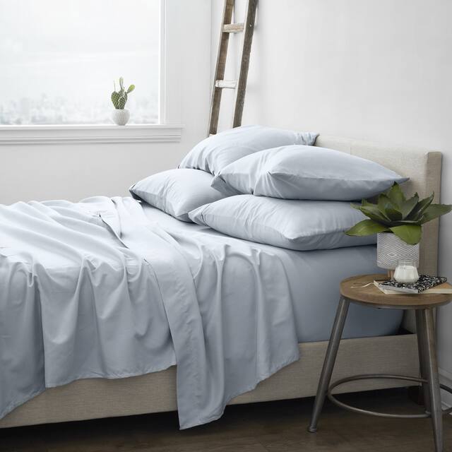 Soft Essentials Ultra-soft 6-piece Deep Pocket Bed Sheet Set - Twin Extra Long - Light Blue