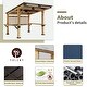 preview thumbnail 26 of 142, Outdoor Hardtop Gazebo Pergola w Galvanized Steel Roof and Aluminum Frame, Prime Curtains and nettings include