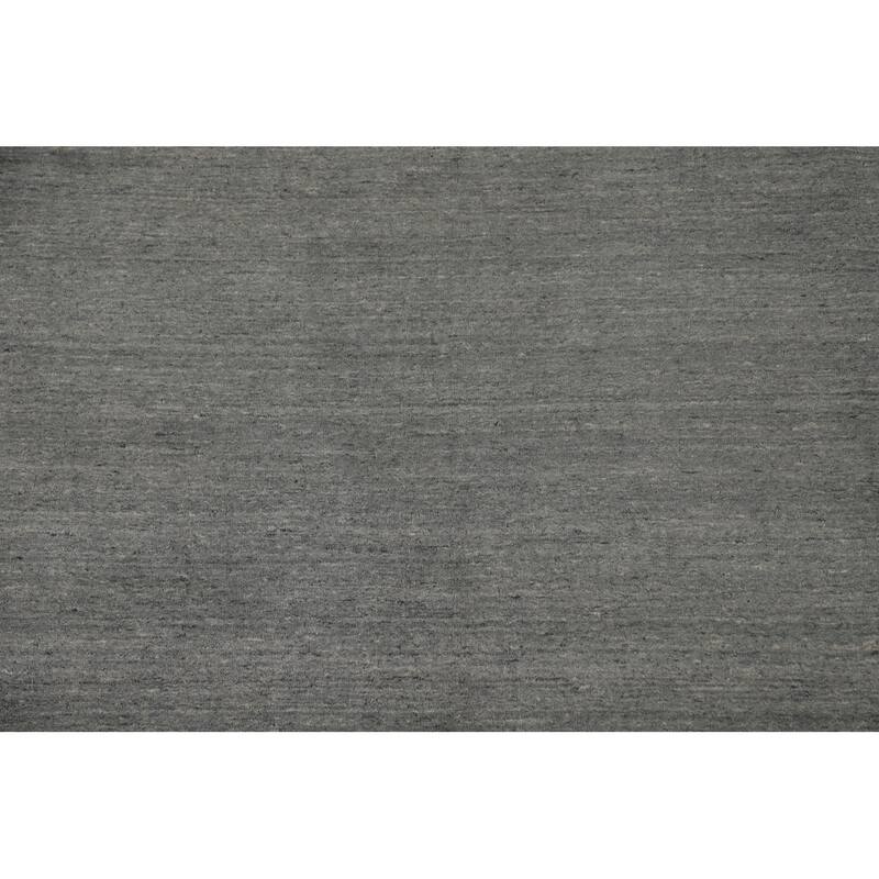 Gray Gabbeh Oriental Area Rug Wool Carpet - 8'0"x 9'8"