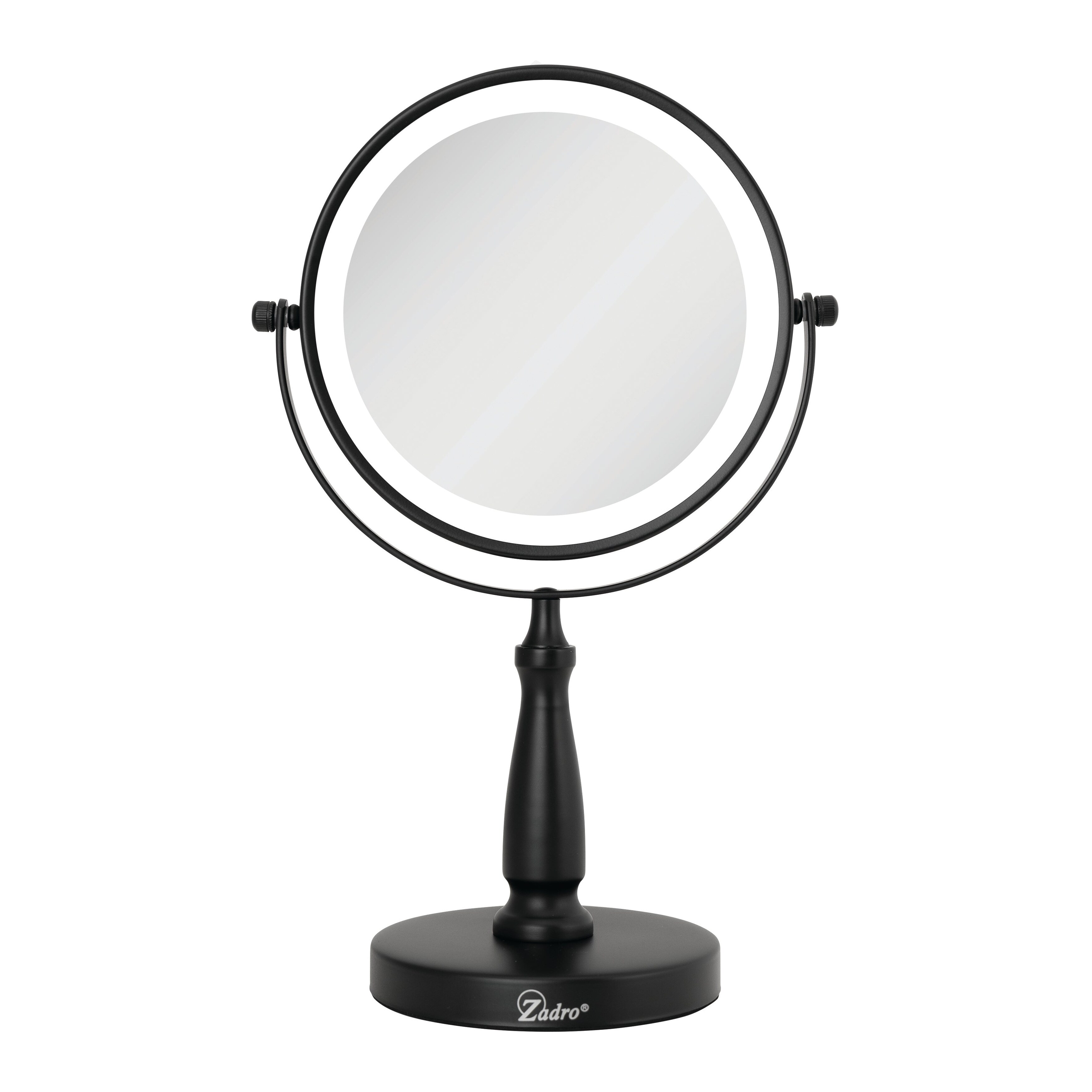 Zadro LED Lighted Makeup Mirror with Magnification Swiveling Head 8X 1X