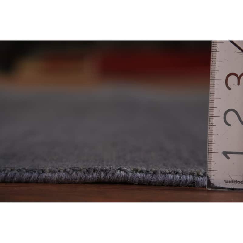 Grays & Charcoal Gabbeh Modern Area Rug Hand-Knotted Wool Carpet - 4'11" x 6'7"