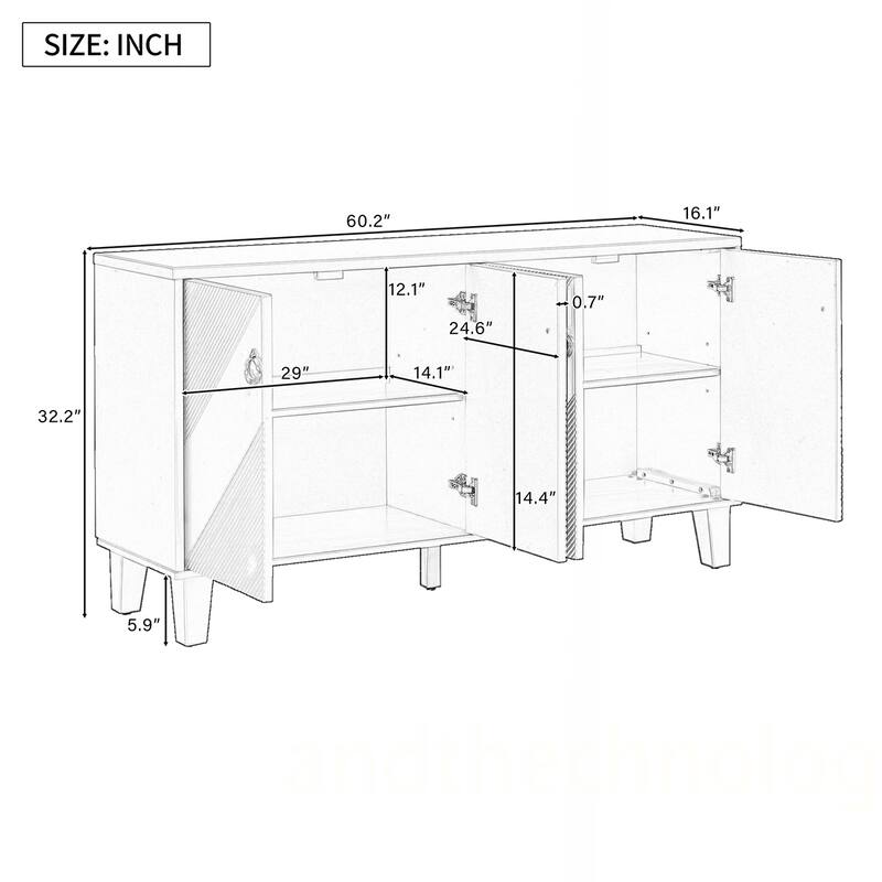 Geometric Patterns MDF Cabinet