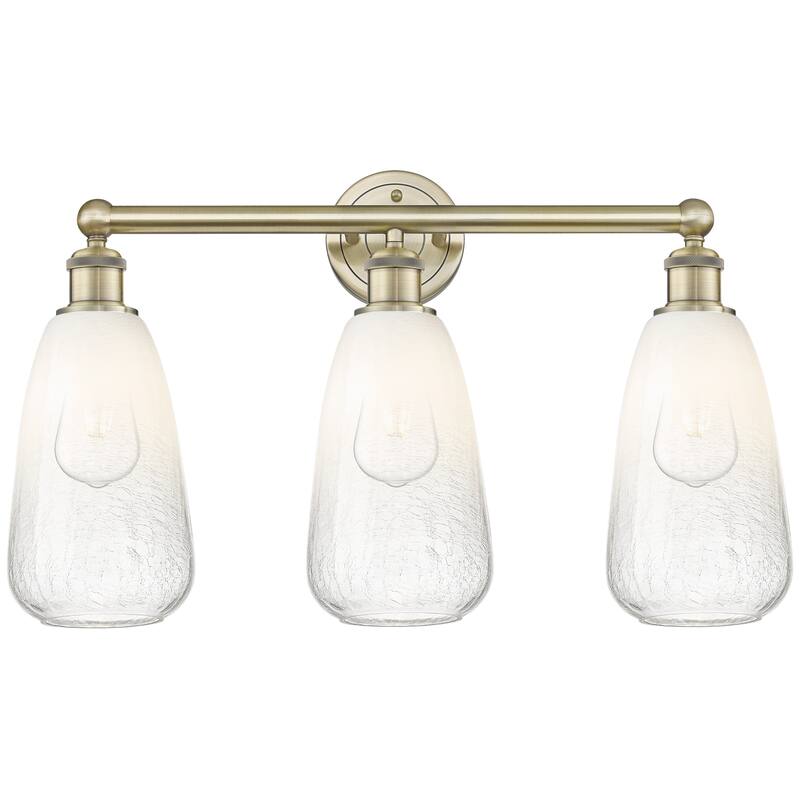 Innovations Lighting Endless Possibilities Edison - Brookhaven Almond - 3 Light 24" Bath Vanity Light - Antique Brass/Opal