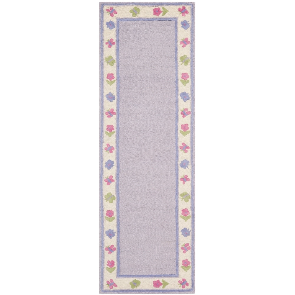 SAFAVIEH Handmade Children's Butterflies Garden New Zealand Wool Rug