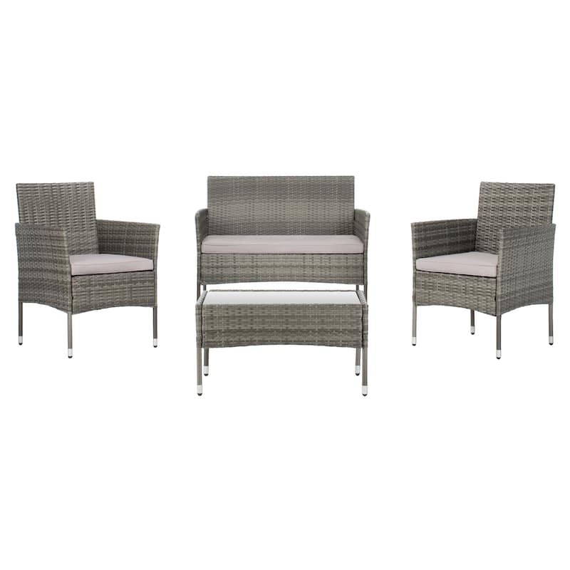 SAFAVIEH Outdoor Abdul 4-Piece Patio Set