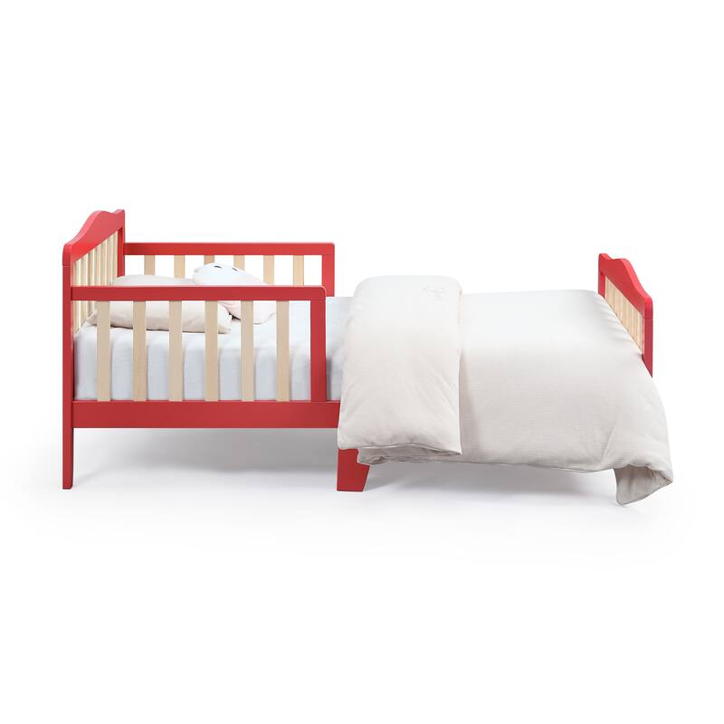 Wood Toddler Bed With Two Safety Side Rails