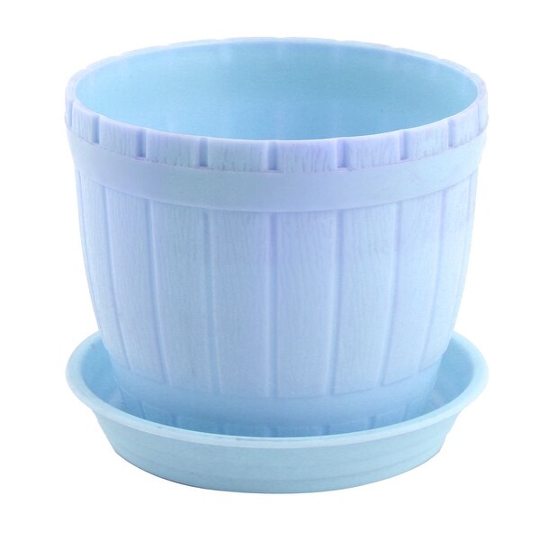 Office Plastic Desktop Adornment Plants Grass Cactus Planting Pot Flowerpot Blue