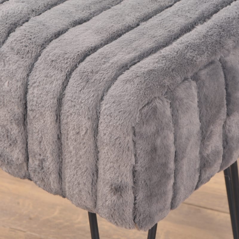 Serenta SuperMink Fauxfur Ottoman Bench