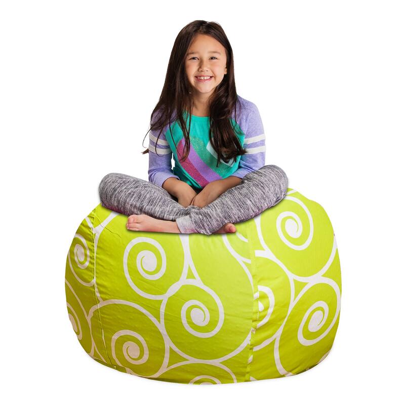 Kids' Stuffed Animal Storage Bean Bag Chair Cover or Toy Organizer