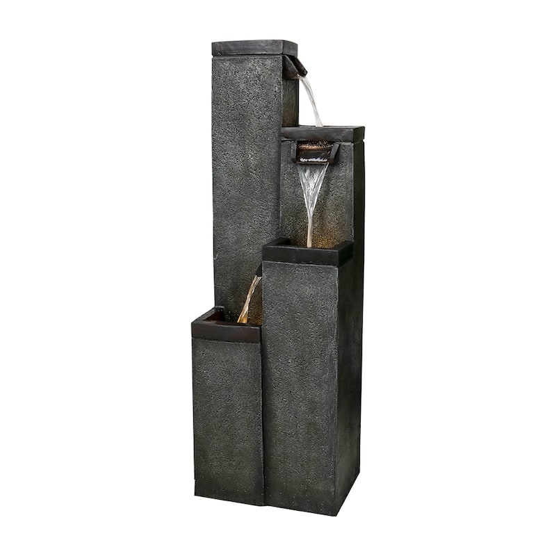 39.3'' H 4-Tier Outdoor Indoor Water Fountains Decor for Garden,Patio