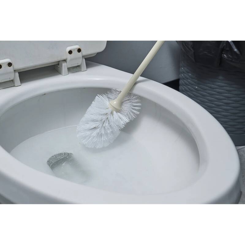 Toilet Brush with Lip, Beige