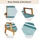 preview thumbnail 6 of 4, Gymax Wooden Rope Bench Loveseat Patio Garden Outdoor w/ Backrest & - 46.5'' x 29.5'' x 32''