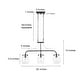 preview thumbnail 7 of 16, Modern Farmhouse 3-Light Linear Chandelier Seeded Glass Island Lights for Dining Room - L25"x W 5"x H 14"