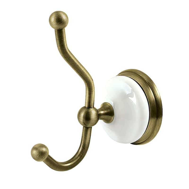 Kingston Brass Victorian Double Robe Hook - Antique Brass