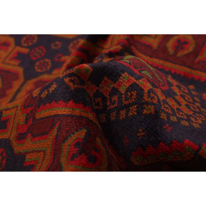 ECARPETGALLERY Hand-knotted Teimani Dark Navy Wool Rug - 3'9 x 6'9