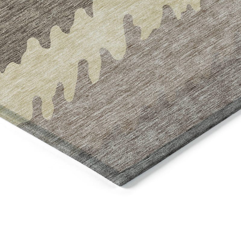Machine Washable Indoor/ Outdoor Chantille Ombre Abstract Rug