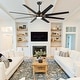 preview thumbnail 81 of 83, YUHAO 84 In. Indoor/Outdoor Modern Industrial Large Windmill Aluminum Blade Ceiling Fans With Lights, Quiet DC Motor and Remote