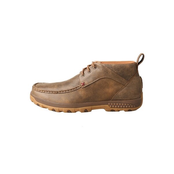 twisted x bomber leather lace up driving moccasins