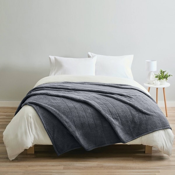 Sunbeam King Size Electric Luxurious Velvet Heated Blanket in Slate with Wi-Fi  Connection - Bed Bath u0026 Beyond - 35557721