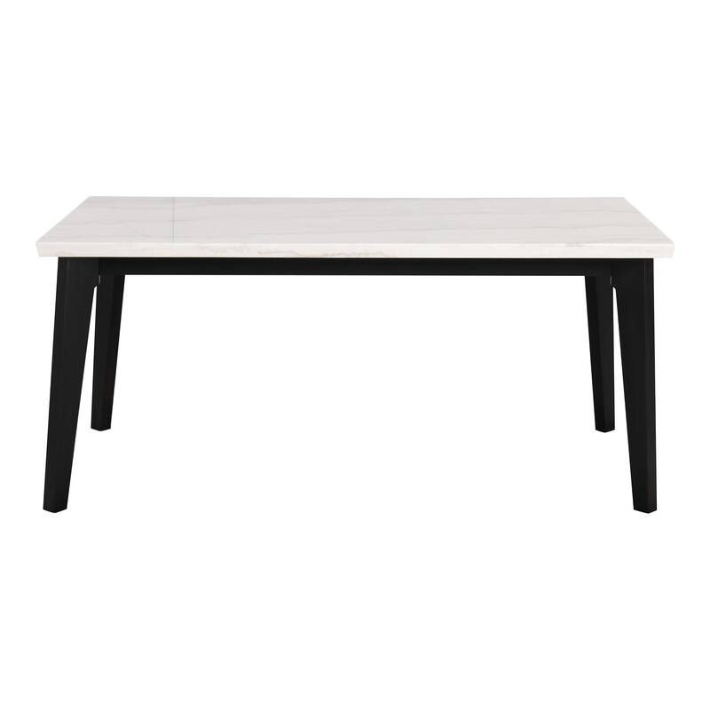 Furniture of America Fieny Modern Genuine White Marble 70-inch Dining Table