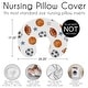 preview thumbnail 6 of 4, Sweet Jojo Designs Sports Theme Boy 100% Cotton Muslin Nursing Pillow Cover Case - Watercolor, Vintage Sport Themed Balls, Stars