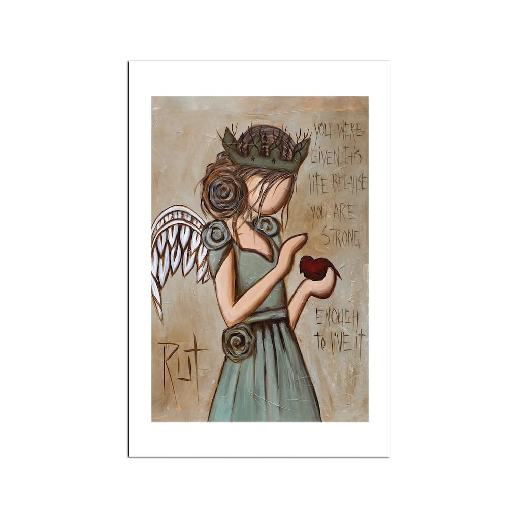 Strong Enough Fine Art Paper Print by Ruth's Angels - Multi