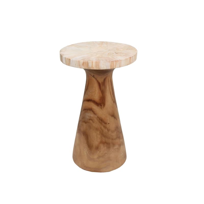 Kayu Petrified Wood Pedestal Table by East at Main