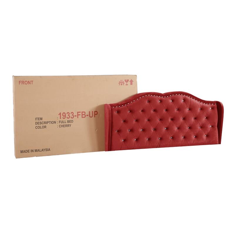 Joy Jeweled Tufted King Panel Bed