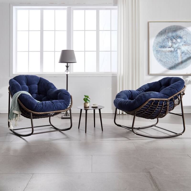 Living Room Rocking Chair with Steel Frame
