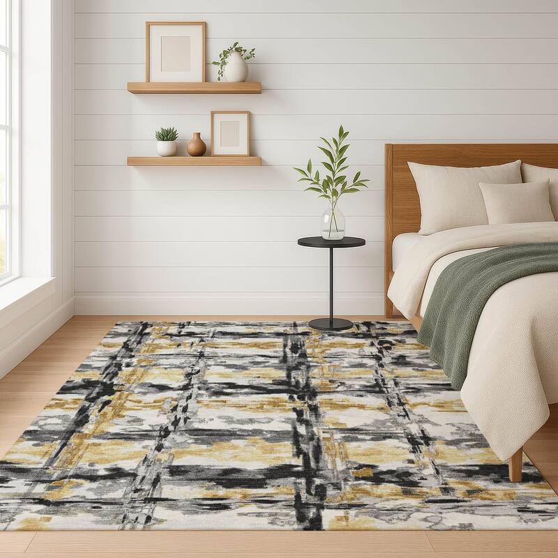 Machine Washable Indoor/ Outdoor Casual Fowler Chantille Rug