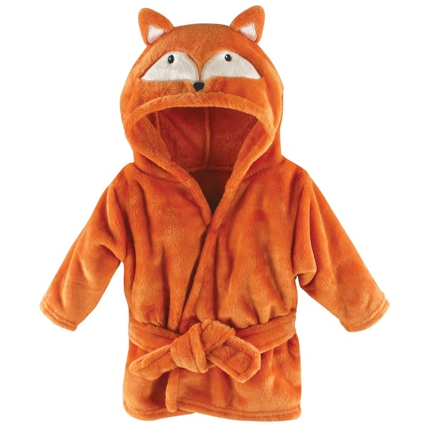 slide 1 of 1, Hudson Baby Infant Boy Plush Pool and Beach Robe Cover-ups, Fox 6-12 Months - Fox
