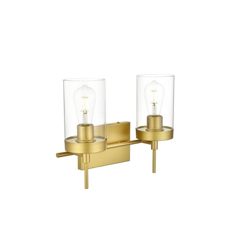 Bento 1 Light Black and Clear Bath Sconce