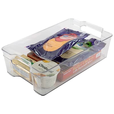 Kitchen Details Clear Plastic Extra-large Refrigerator Shelf Organizer - 14.6" x 8.3" x 3.9"