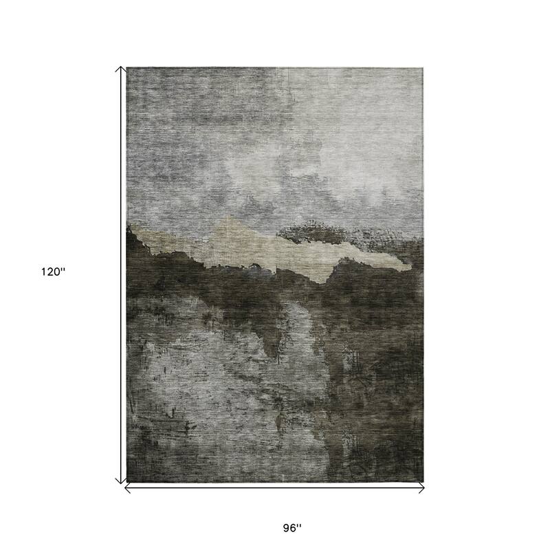 HomeRoots Abstract Transitional Rectangle Outdoor Rug