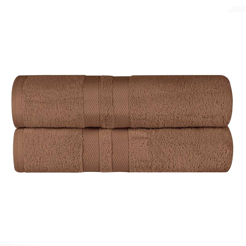 Superior Ultra-Soft Cotton Solid Medium Weight Bath Towel Set of 2