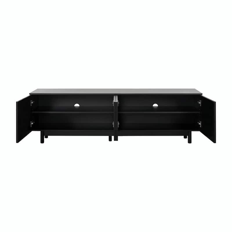 Minimalist TV Stand with Arch Cabinets for TVs Up to 78''