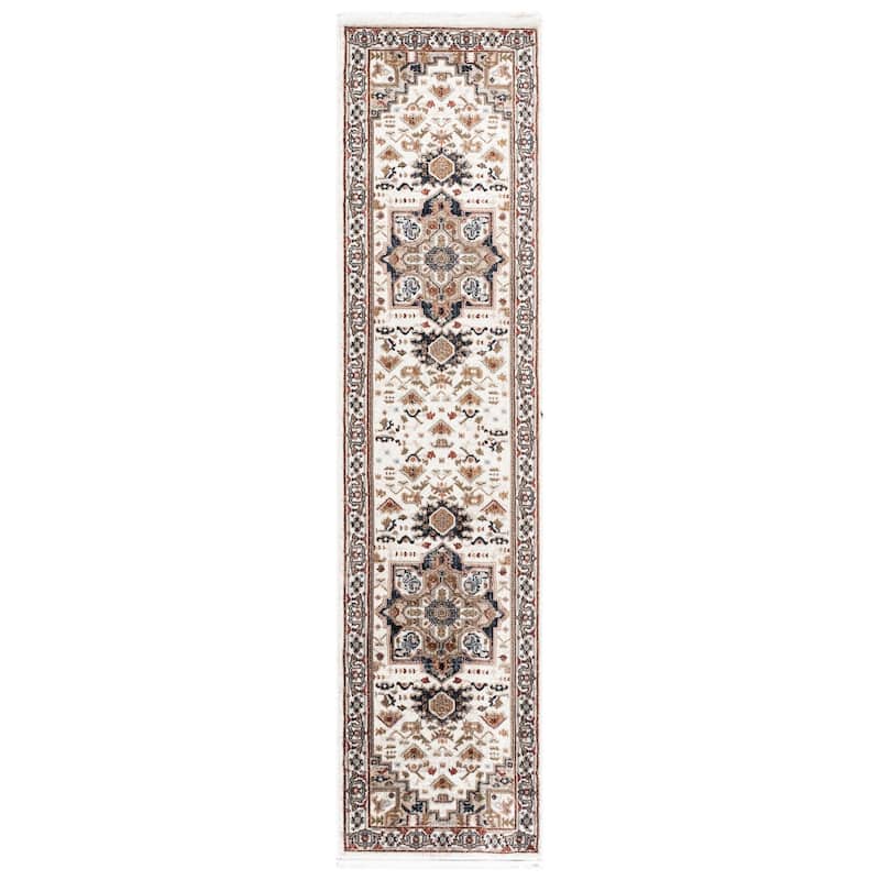 SAFAVIEH Lauren Ralph Lauren Siegharda Traditional Oriental Rug - 2' x 8' Runner - Ivory/Beige Red