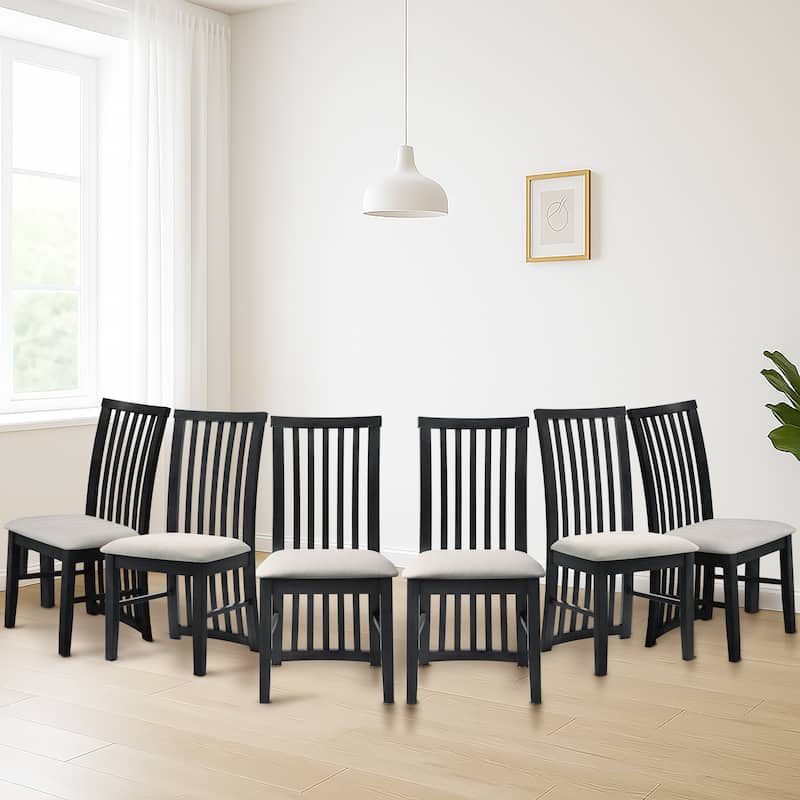 Osaka 7-Piece Dining Table and Chair - 60045- 6 Chairs Only - Black