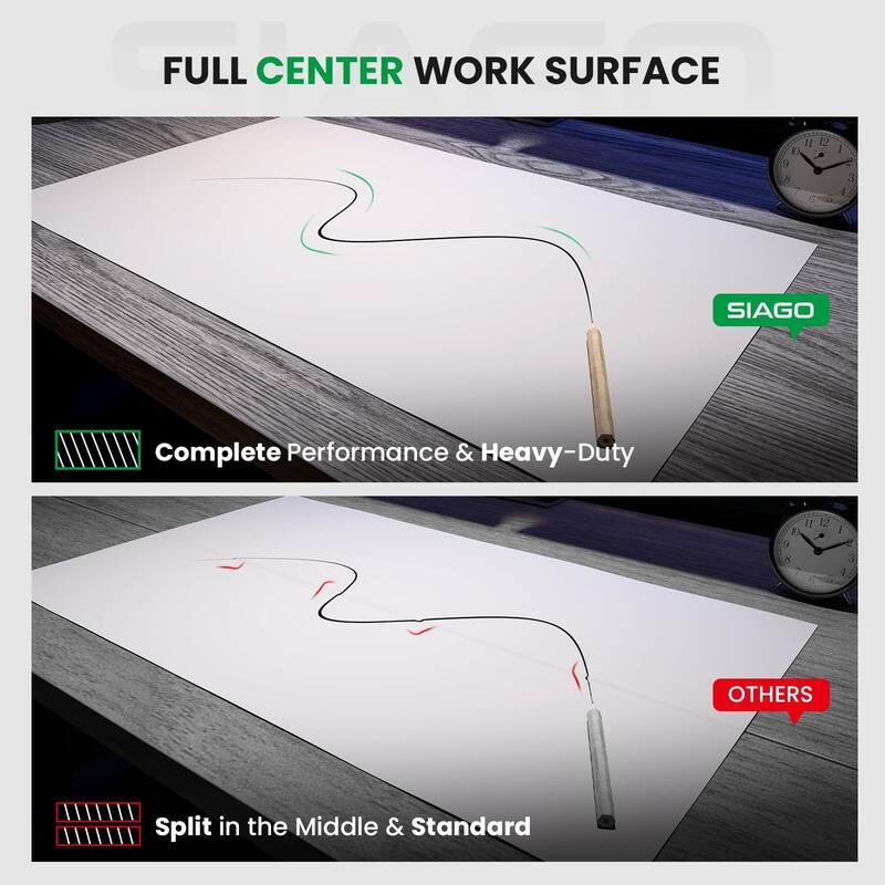 SIAGO Electric Standing Desk Height Adjustable Computer Desk with Cable Management & Spacious Work Surface